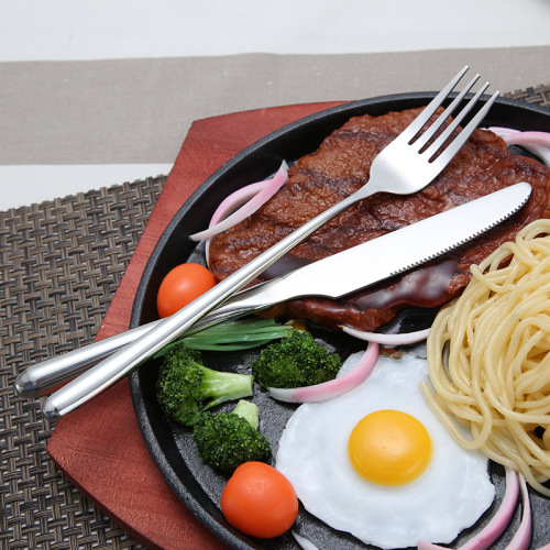Daoqi stainless steel hollow handle knife, fork and spoon tableware steak butter knife fruit fork and spoon wholesale printed logo