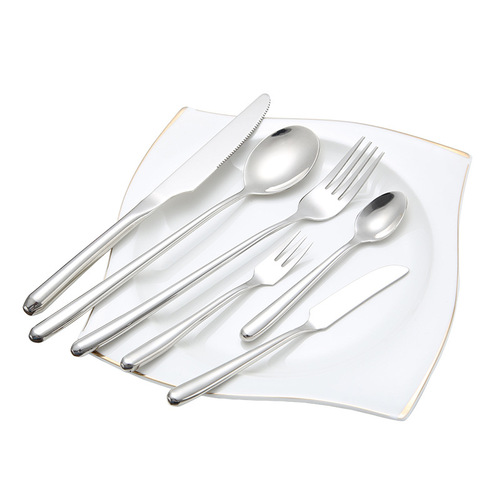 Daoqi stainless steel hollow handle knife, fork and spoon tableware steak butter knife fruit fork and spoon wholesale printed logo