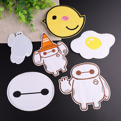 Embroidered patch with cute cartoon design, stylish for clothing decoration, embroidered badge, patch, iron-on applique