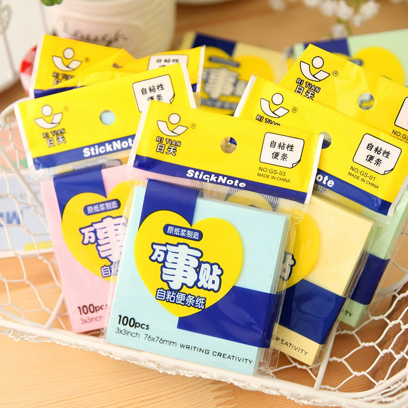 Квадратная бумага для заметок сплошной цвет средний номер для заметок