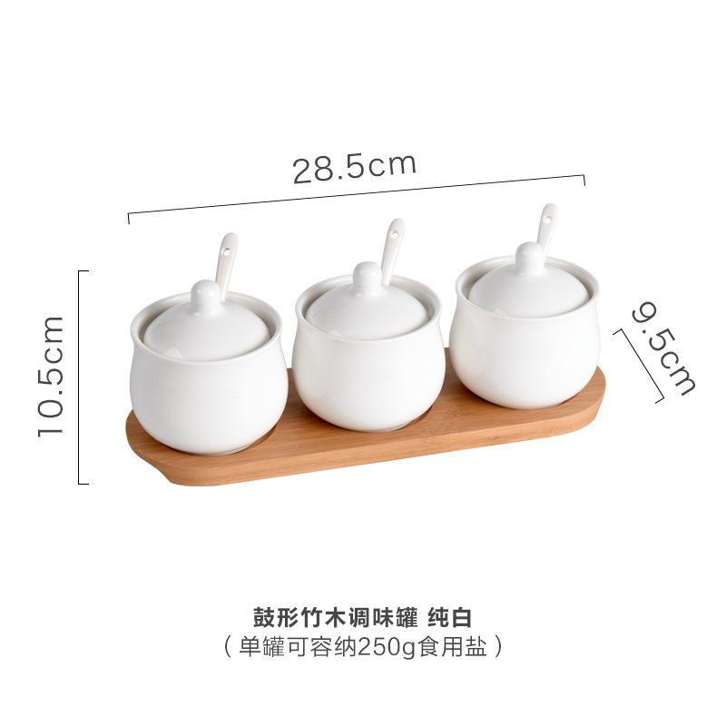 Nórdico hogar cerámica condimento tarro traje condimento caja sal tarro condimento tarro traje