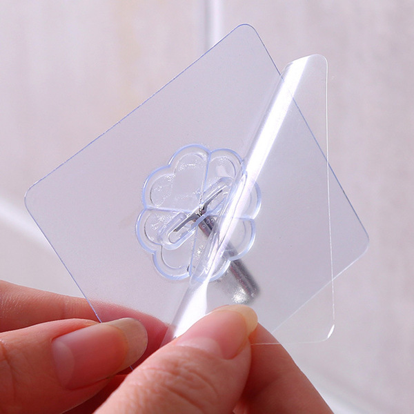 Waterproof transparent door back adhesive hook kitchen nail-free…