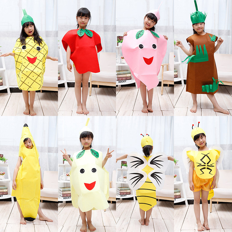 儿童水果造型表演服装六一表演卡通蔬菜服幼儿园舞台话剧演出服装
