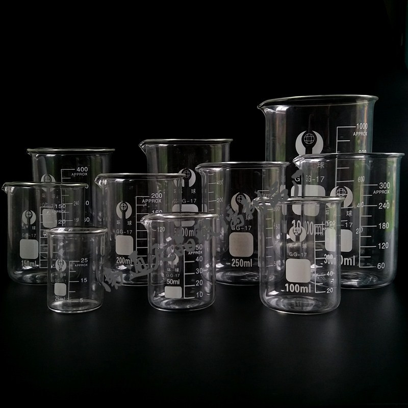 高硼硅玻璃烧杯25 100 250 300 500 1000ml耐温低型烧杯厂家供
