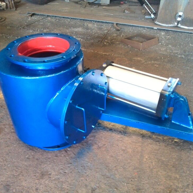 Q648MX钟型阀气动斜灰阀球面偏置钟阀偏置式钟阀常压适用气动控制