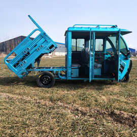 客货两用半封闭式电动三轮车载客拉货半棚电动三轮货车代步车接送