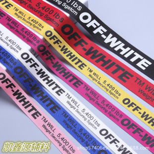 Ӣ��ӡ��ӡ��OFF-WHITE��ĸ������2.5cm��ɫ�������b�o�ϏS���Ƙ�