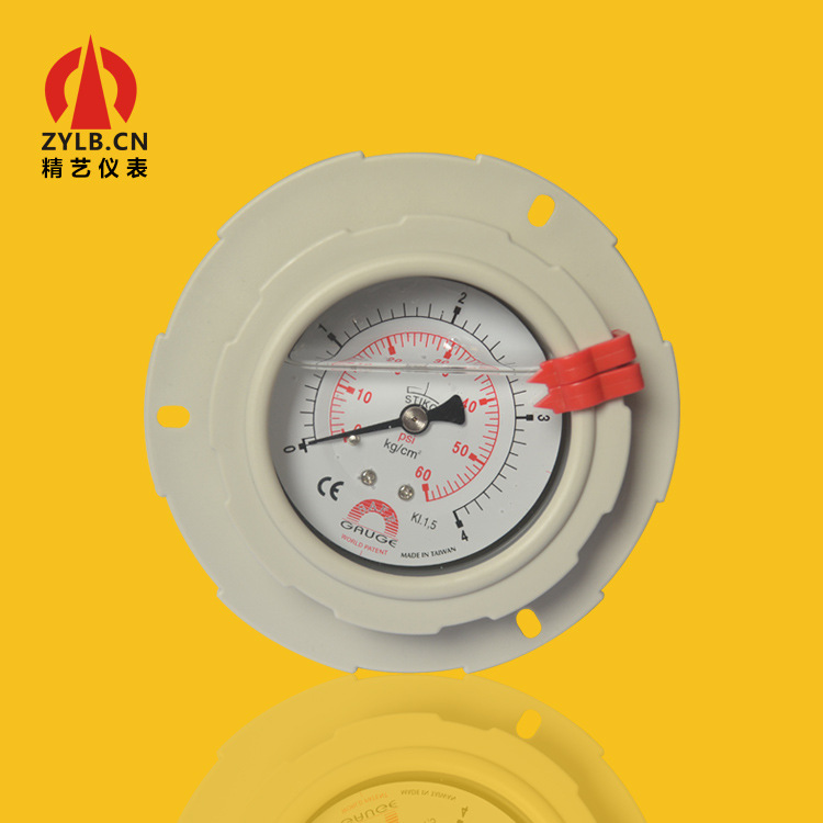 供台湾华记压力表PP隔膜耐震压力表YNPP 63ZT 4KG 1/4PT工厂批发