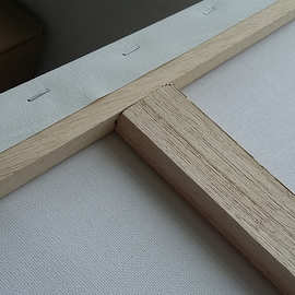 宏业画材厂家纯棉木质60*80白色丙烯画框涂层桐木欧式背订油画框