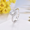 Wedding ring for St. Valentine's Day, jewelry, Japanese and Korean, silver 925 sample, bright catchy style