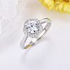 Wedding ring for St. Valentine's Day, jewelry, Japanese and Korean, silver 925 sample, bright catchy style