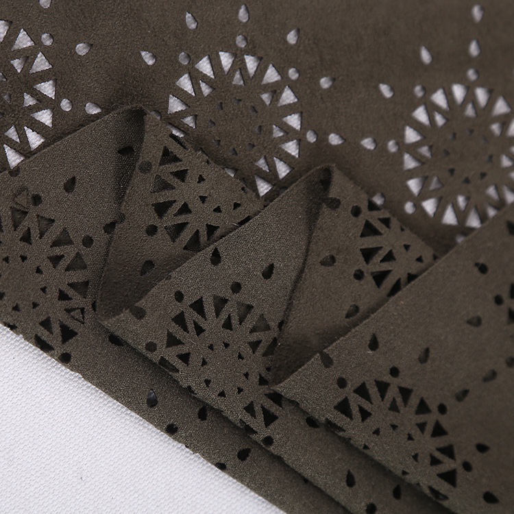 新款 28针冲孔弹力麂皮绒 280g秋冬连衣裙女装鞋靴麂皮绒面料