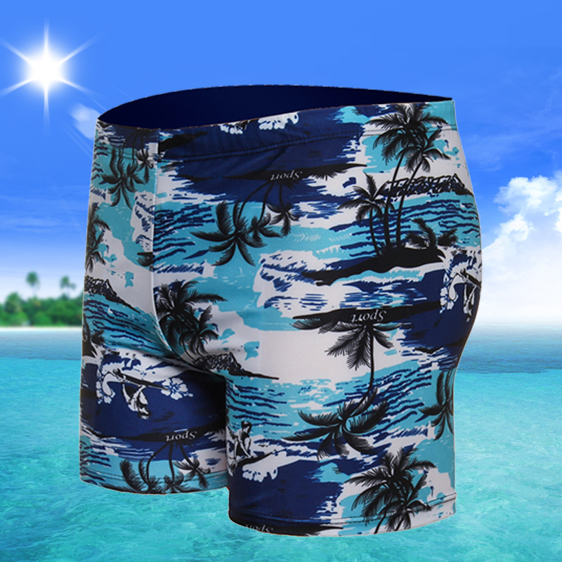 New Fashion Men's Fashion Comfortable plus size Flat Angle Swimming Trunks Men's Swimming Trunks Loose Quick-drying Sports Fitness Hot Springs