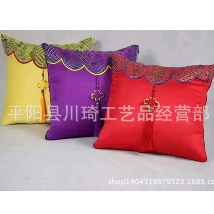 Новая классическая китайская вышитая декоративная подушка-плед с традиционным китайским узлом, подушка из парчи, пушистая.