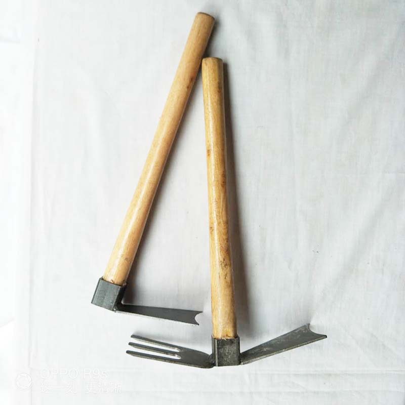 农用小锄头园林木把锄种植园艺挖土除草用锄钢板钓鱼种花种菜锄头