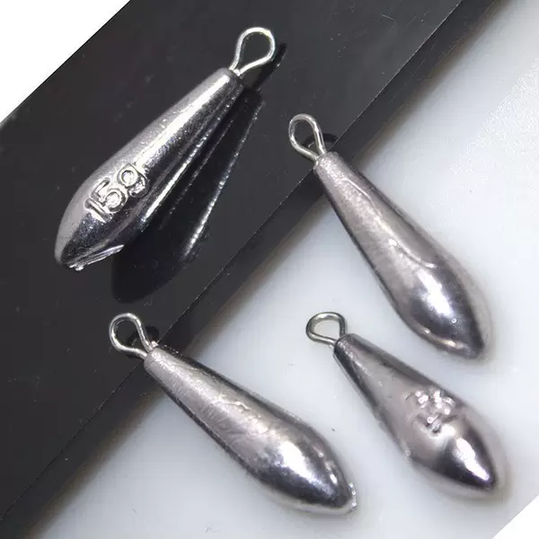 Sea Rod Lead Sinker, Casting Rod Water Drop Lead, Willow Leaf Sinker, Round Nose Hook Lead Sinker