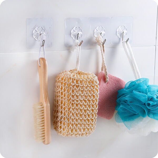 Waterproof transparent door back adhesive hook kitchen nail-free…