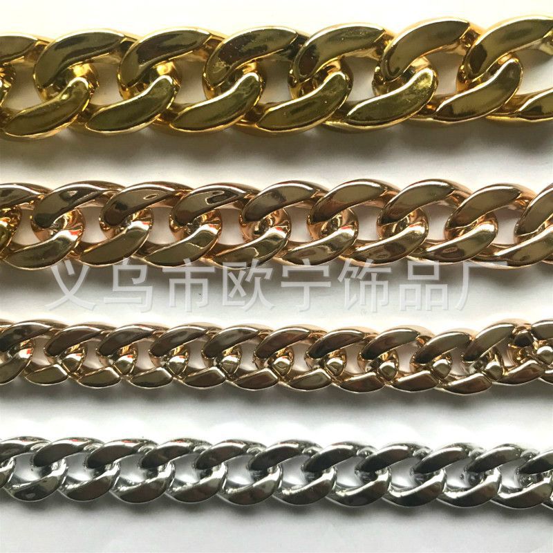 Cadena acrílica uv pegamento hebilla cadena zapato cadena agujero zapatos decorativos cadena hebilla traje de baño cadena decorativa teléfono caso cadena