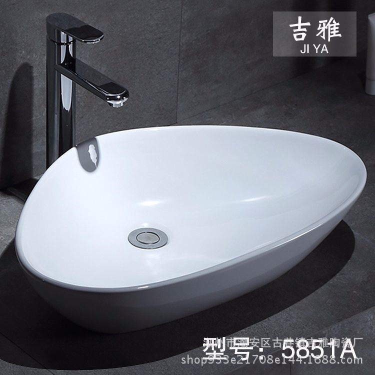 Lavabo artístico simple mesa de cerámica cuenca triángulo Mesa lavabo europeo fábrica al por mayor