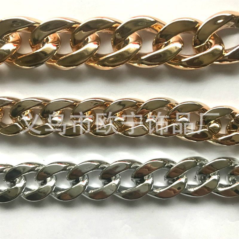 Cadena acrílica uv pegamento hebilla cadena zapato cadena agujero zapatos decorativos cadena hebilla traje de baño cadena decorativa teléfono caso cadena