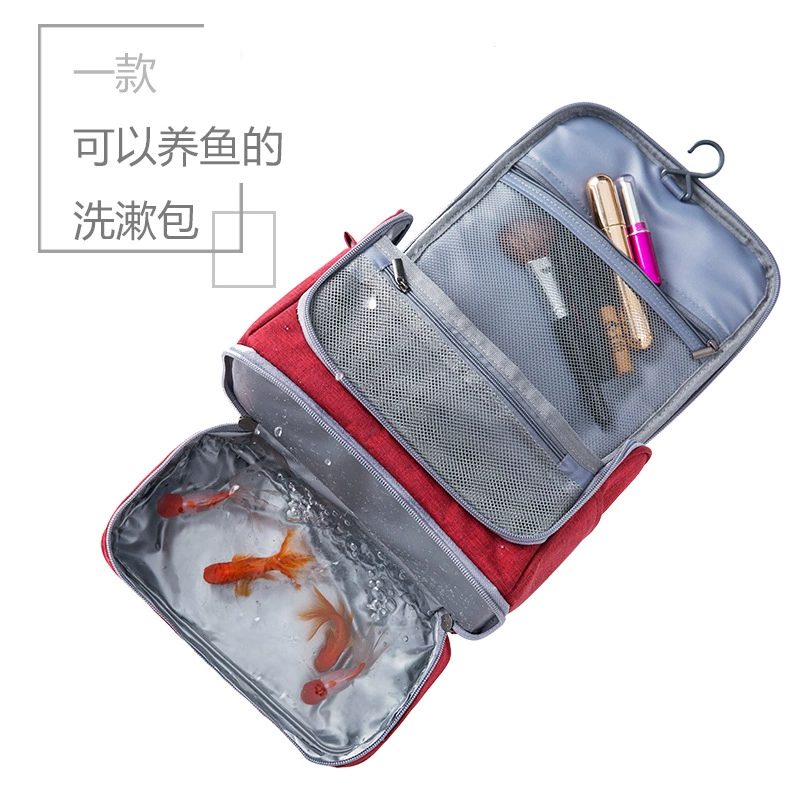 Travel Bag (Organizer) — Wet/Dry Separation Cosmetic Bag, Spacious, Shoulder Handle, 24.5×16×7 cm