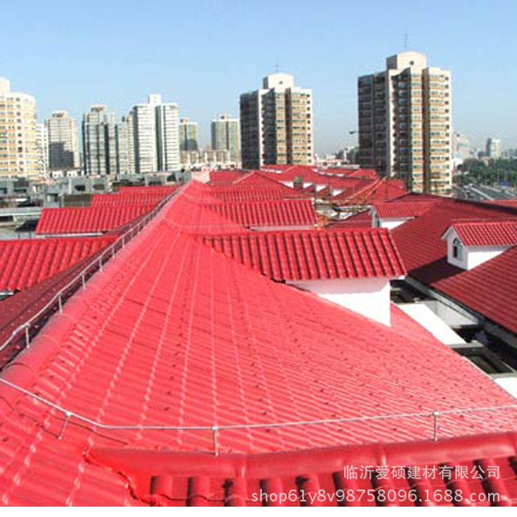 滨州合成树脂瓦厂家爱硕仿古建筑屋面瓦价格平改坡工程瓦规格