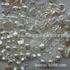 12mm Pressing Flower Ridge Flat -imitation Pearl Diamond Plastic Bead Print Printing Drinking Jewelry Crafts Crafts Beads