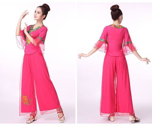 Deep meaning new square dance clothing Chinese style embroidered middle-aged and elderly performance clothing classical dance clothing Hanfu suit