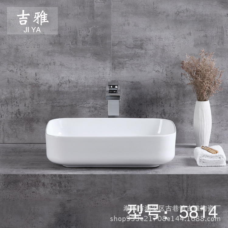 Hotel lavabo de baño lavabo de cerámica 5814 cerámica Cuenca independiente Cuadrada Cuenca del arte