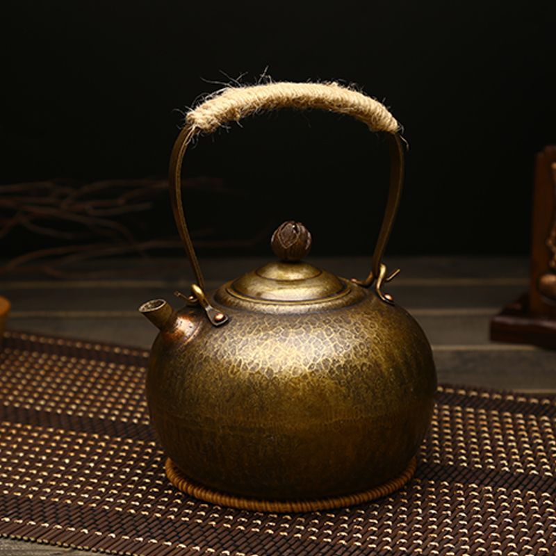 Ruo Rong Tea Tea медный чайник, чайник, чайник, медный чайник, чистый ручной работы, медный медный чайник, старый медный чайник