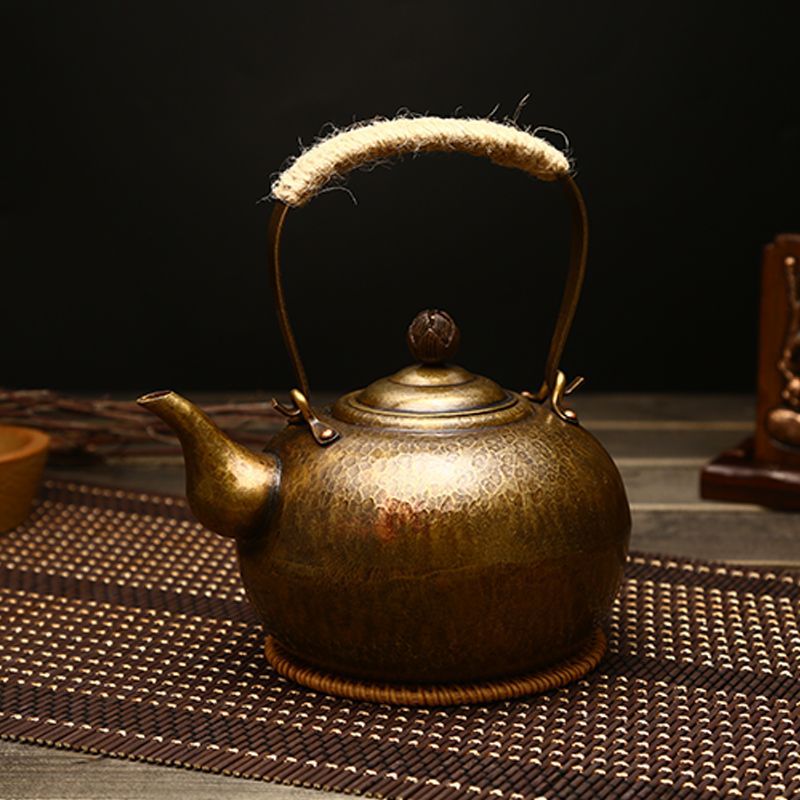 Ruo Rong Tea Art ручной молоток, медный чайник, вареный чайник, угольная печь, обжигая воду, медный чайник, медный чайник, ретро медный чайник