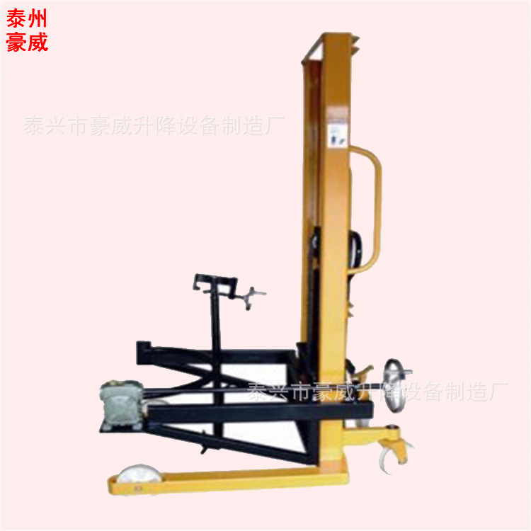 圆桶装卸车 手动油桶翻转车 旋转式铁桶倒料车 塑料桶液压升高机