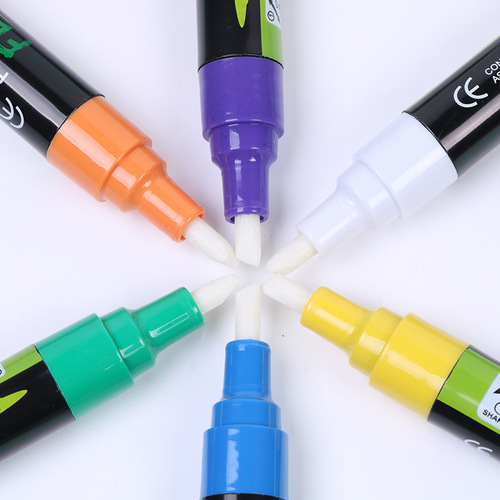 Cross-border supply electronic highlighter set 6mm glass blackboard special pen LED light-emitting light board pen can be customized with LOGO