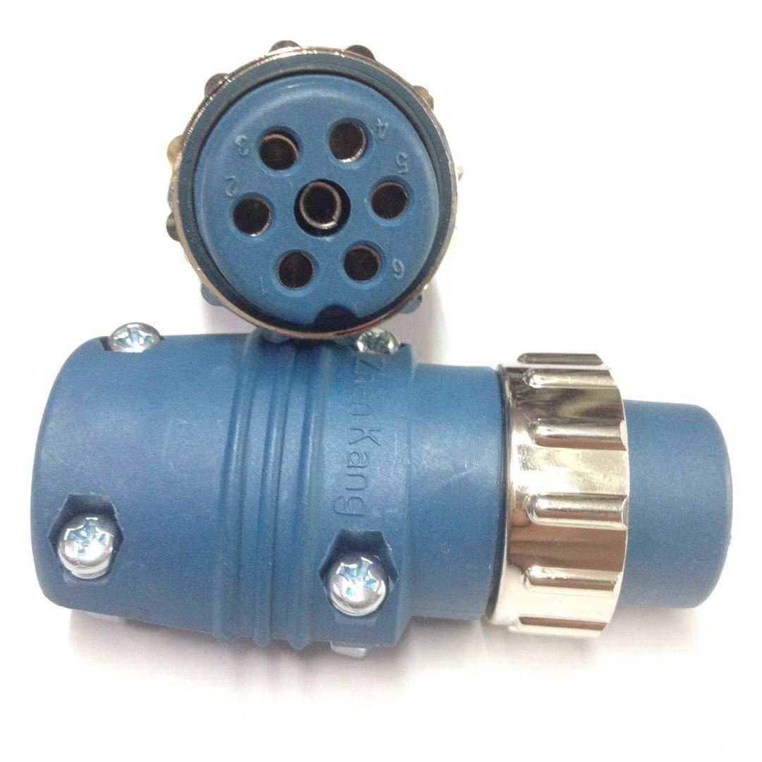 振康对接式7芯航空插头振康6芯航空接插件焊机配件维修连接线用