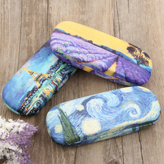 Glasses case for female oil painting Korean small fresh retro cute creative storage box student eye box manufacturer wholesale