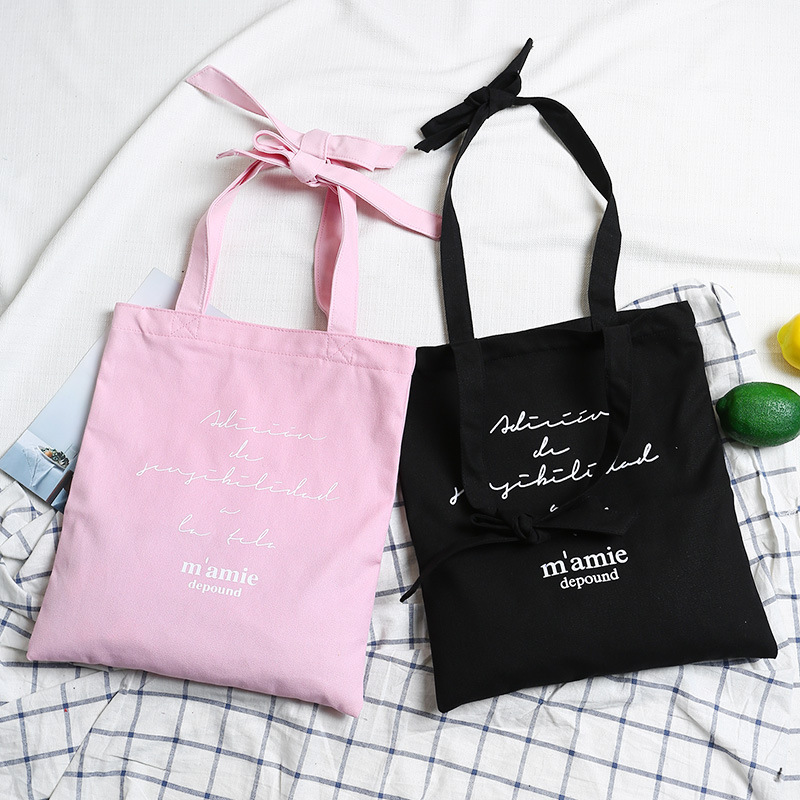 韩版字母托特包休闲帆布包女时尚单肩包简约休闲大容量手提购物袋