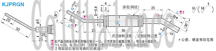 检查夹具用插入销 止·通销 可逆型 KJPRGN14-G1.5-N8