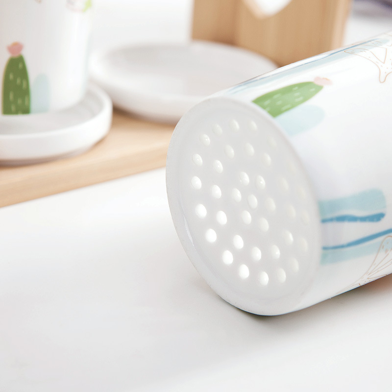 Cuchillo de cerámica para el hogar de estilo coreano, tenedor, cuchara, soporte de palillos, caja de palillos, soporte de palillos, estante de drenaje, vajilla, suministros de cocina