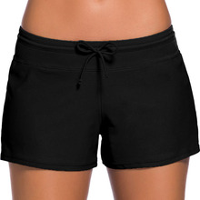 欧美夏季新款泳裤系带女士低腰性感四角裤休闲风沙滩裤一件代发女