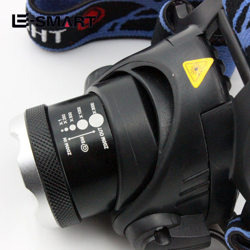 Cross-border T6/U2 three-switch LED bright headlight telescopic zoom charging long-range work light home light