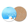 厂家供应圆形花图高级软木杯垫 礼品软木杯垫 印刷软木垫