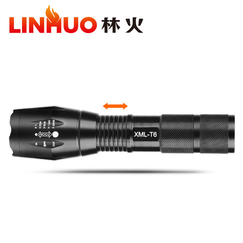 Factory Direct Sales A100 High-Intensity Flashlight LED Telescopic Zoom Charging XML-T6/L2 Mini Flashlight Wholesale