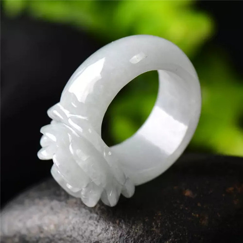 Wholesale jade jade A goods ring finger jade orchid rose ring jade ring ring