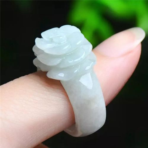 Wholesale jade jade A goods ring finger jade orchid rose ring jade ring ring