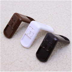 New Baby Safety Protection Supplies Children's Safety Drawer Lock White Dual-Button 90-Degree Straight Angle Lock