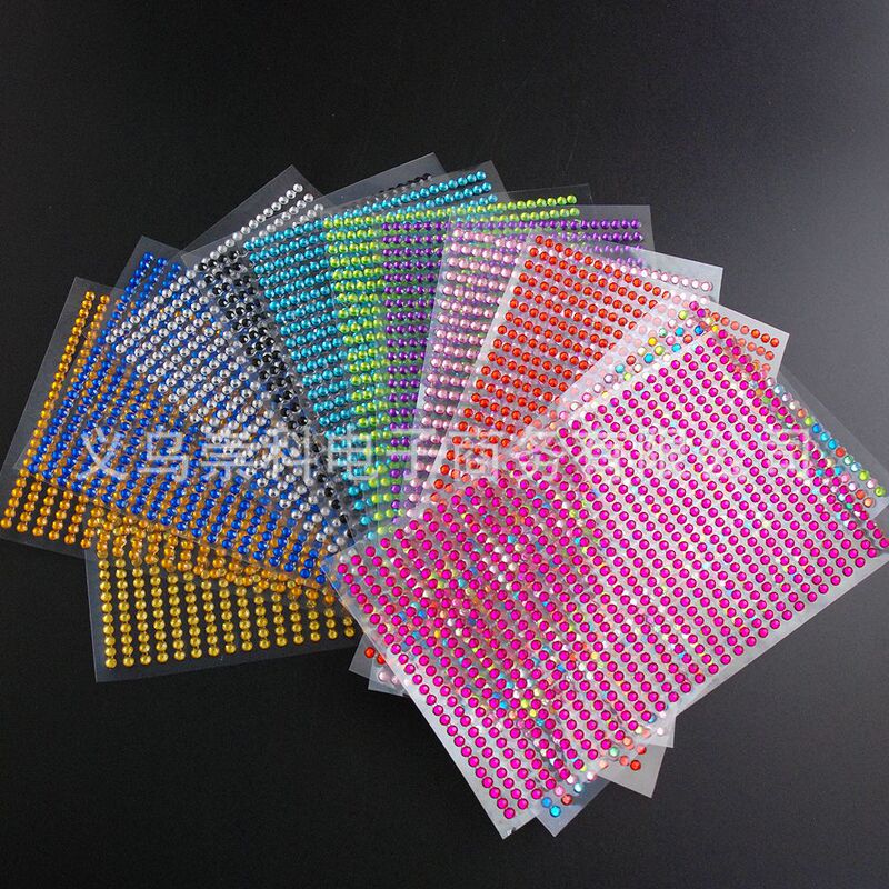 Cross-border hot sale mixed color multi-size photo album decorative rhinestone stickers car air outlet DIY acrylic color Rhinestone Cross-border hot sale mixed color multi-size photo album decorative rhinestone stickers car air outlet DIY acrylic color Rhinestone