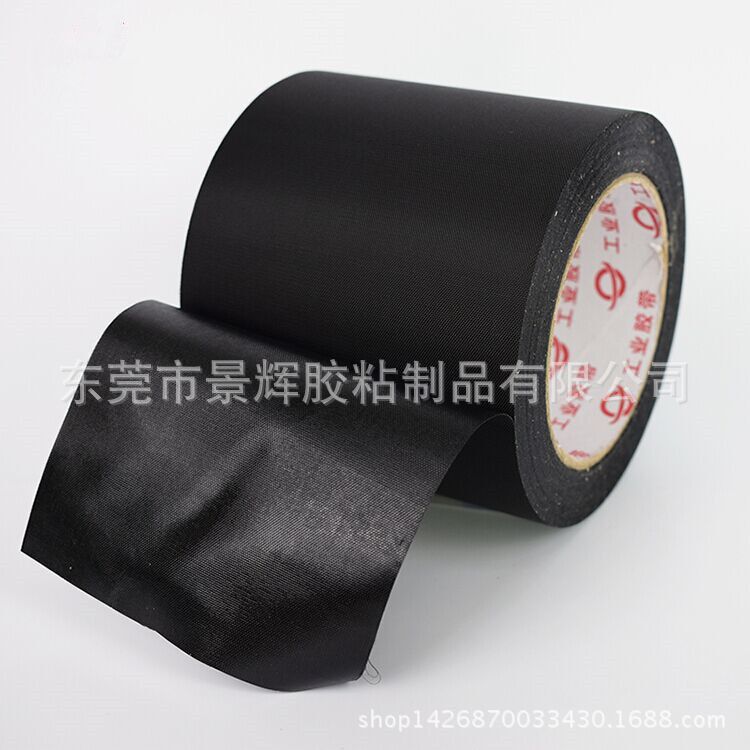 Black single-sided nylon reinforcing tape strong high adhesive Oxford cloth tape spot wholesale can be cut at any width Black single-sided nylon reinforcing tape strong high adhesive Oxford cloth tape spot wholesale can be cut at any width
