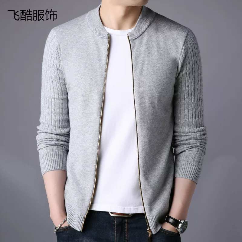 Вязаный свитер, кардиган для отдыха, куртка, коллекция 2023 года, slim fit, корейский стиль