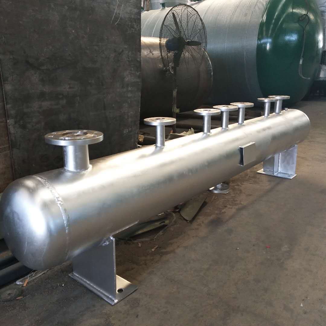 蒸汽分气缸制造厂家卧式碳钢锅炉分汽分气缸氧气分汽包氮气分气缸