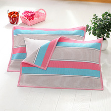 厂家供应包边老粗布枕巾 凉席枕巾加厚加密老粗布枕巾